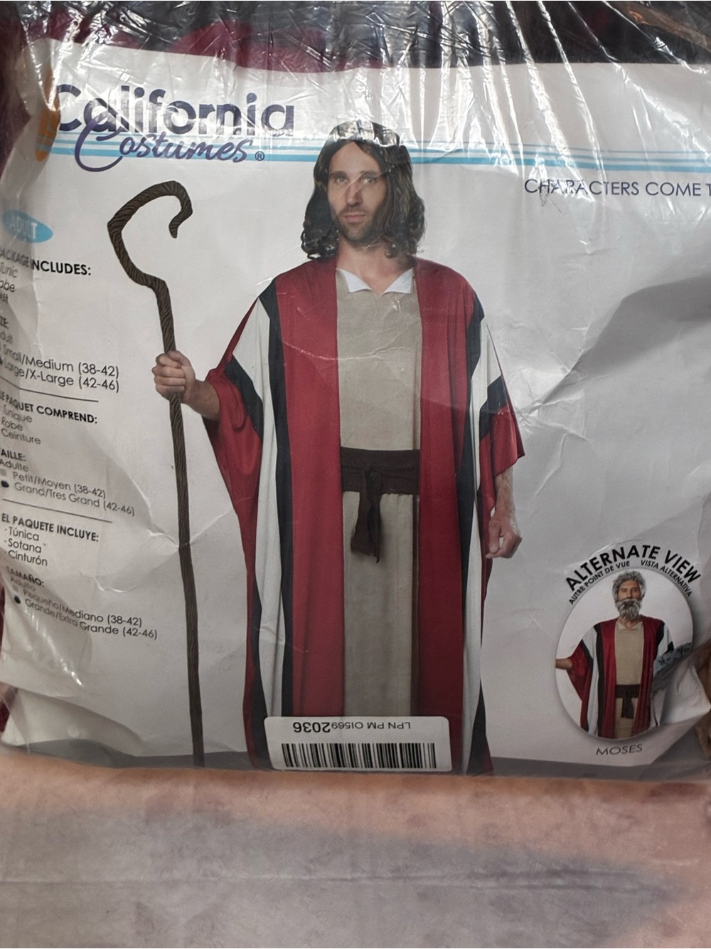 California Costumes Red and Cream Moses Mens Costume